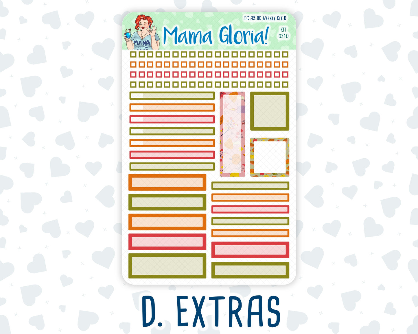 Kit 0240 - A5 - Daily Duo - Weekly Kit - November - Cozy Thanksgiving