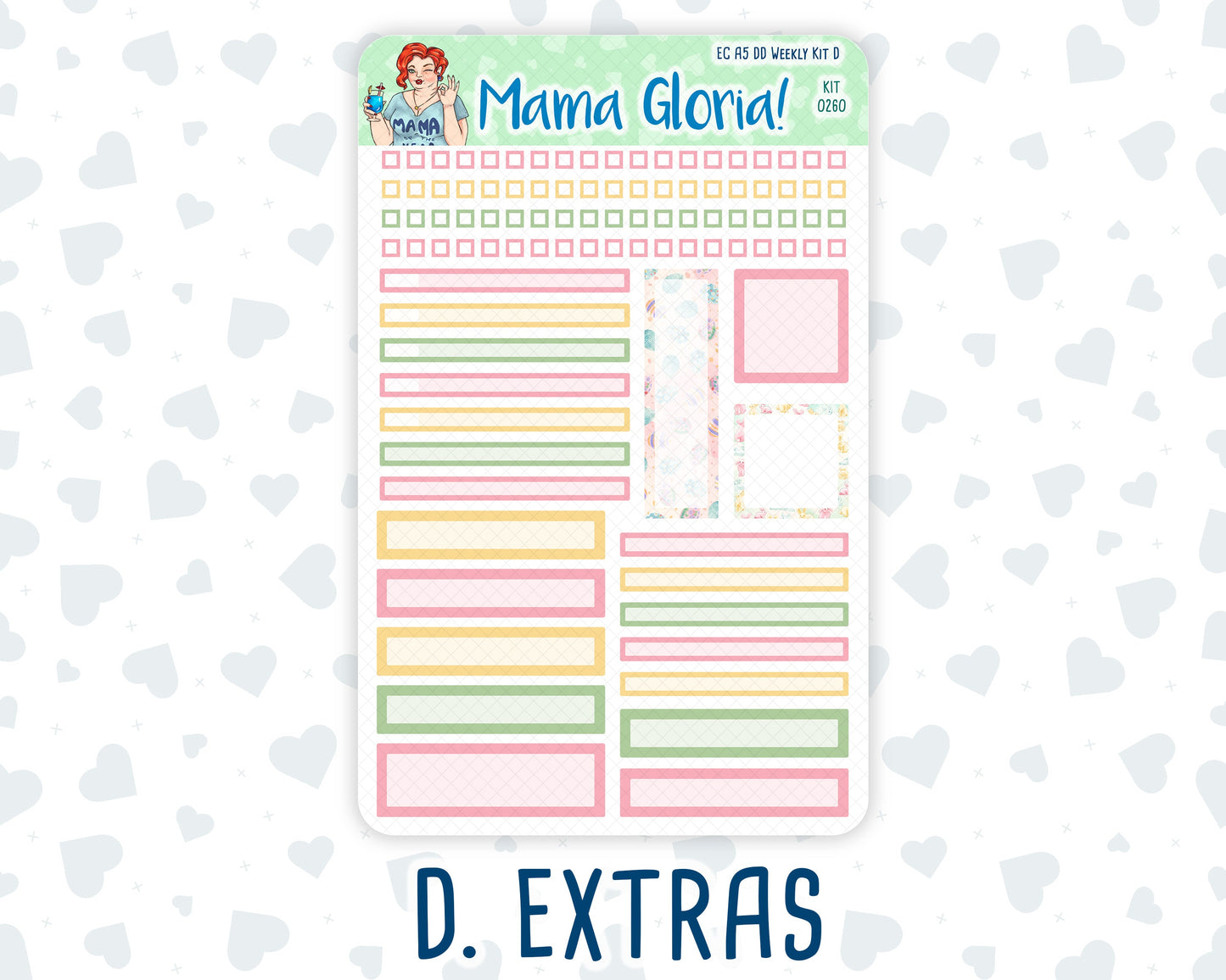 Kit 0260 - A5 - Daily Duo - Weekly Kit - April - Pastel Egg Hunt