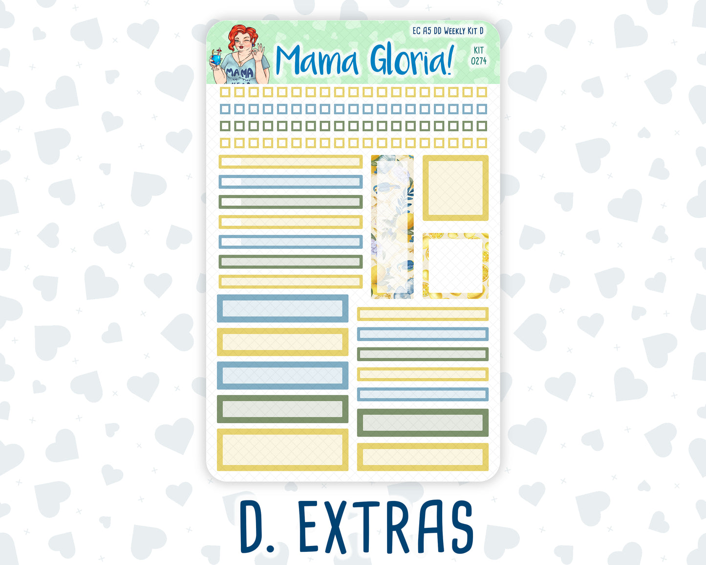 Kit 0274 - A5 - Daily Duo - Weekly Kit - July - Sunny Lemon Shore