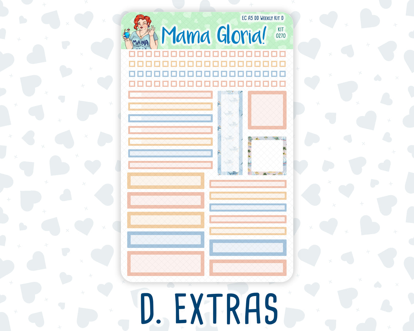 Kit 0270 - A5 - Daily Duo - Weekly Kit - June - Beachside Bliss