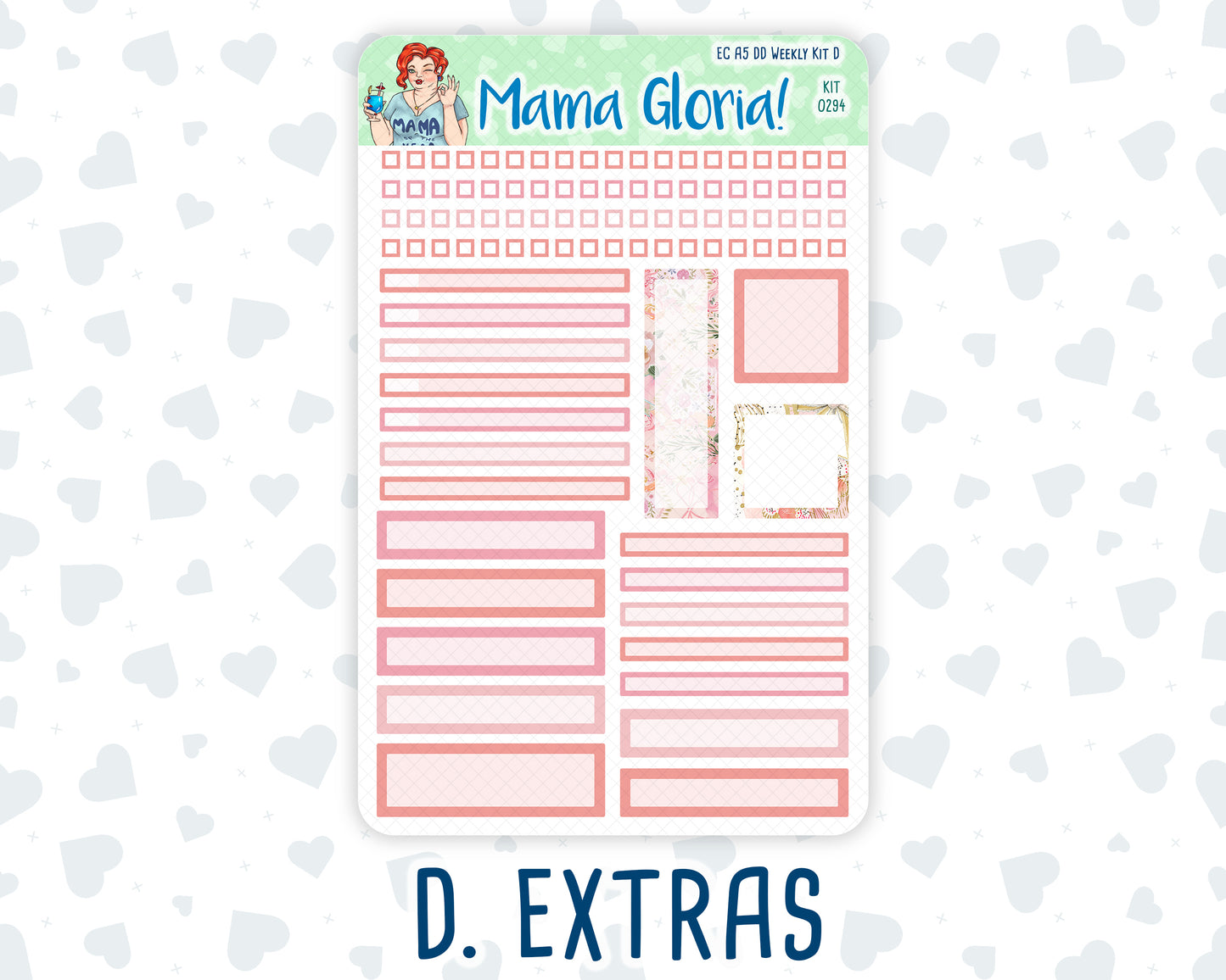 Kit 0294 - A5 - Daily Duo - Weekly Kit - September - Rosy Reveria