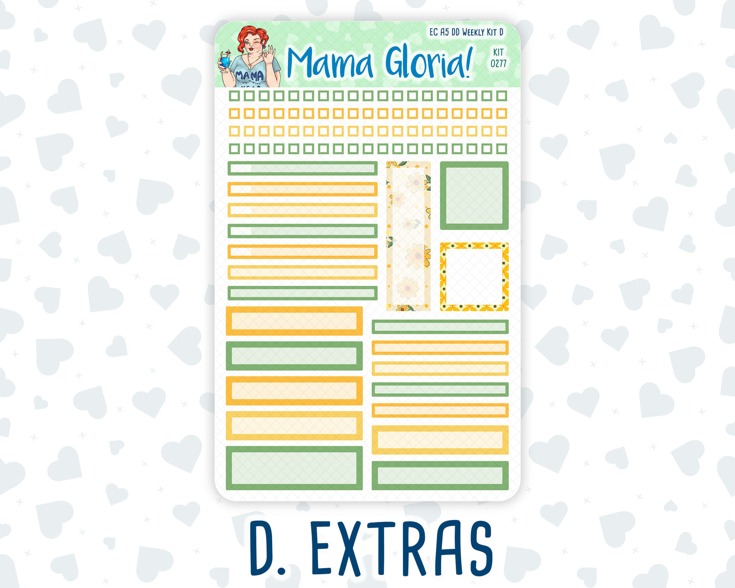 Kit 0277 - A5 - Daily Duo - Weekly Kit - August - Sunflower Drama Club