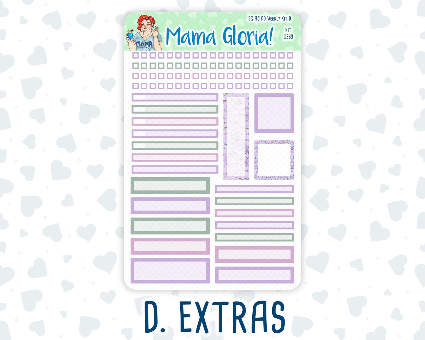 Kit 0263 - A5 - Daily Duo - Weekly Kit - April - Lavender Drift