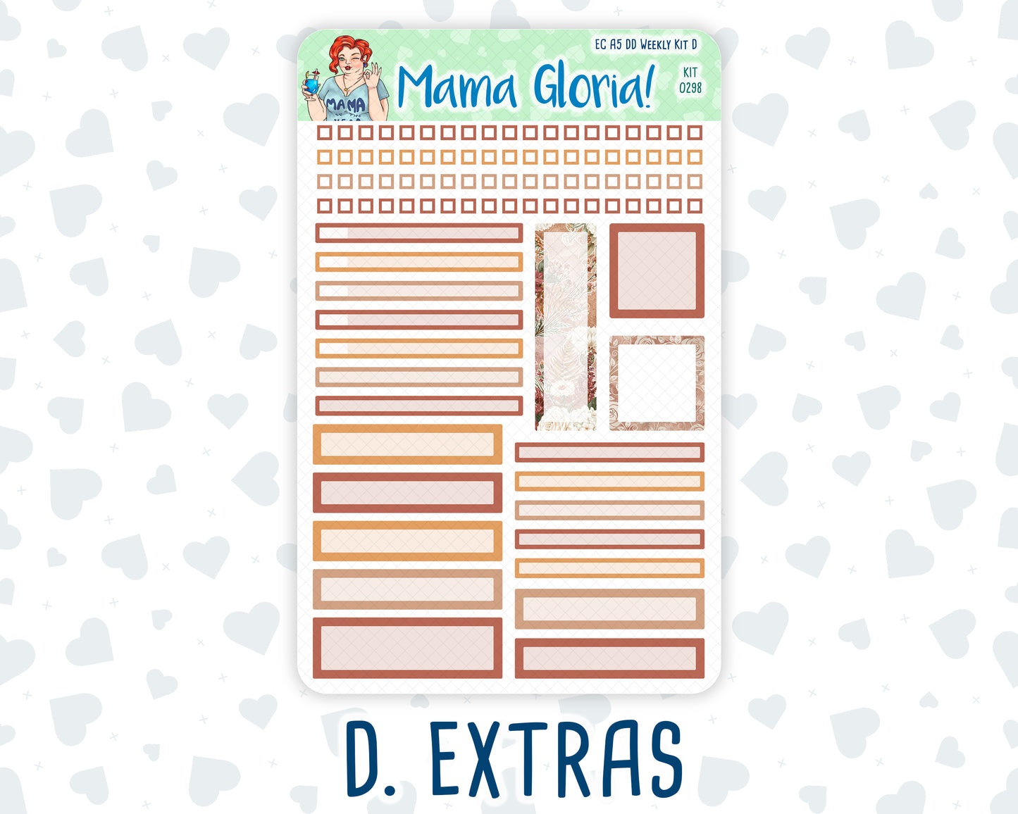 Kit 0298 - A5 - Daily Duo - Weekly Kit - October - Velvet Bloom