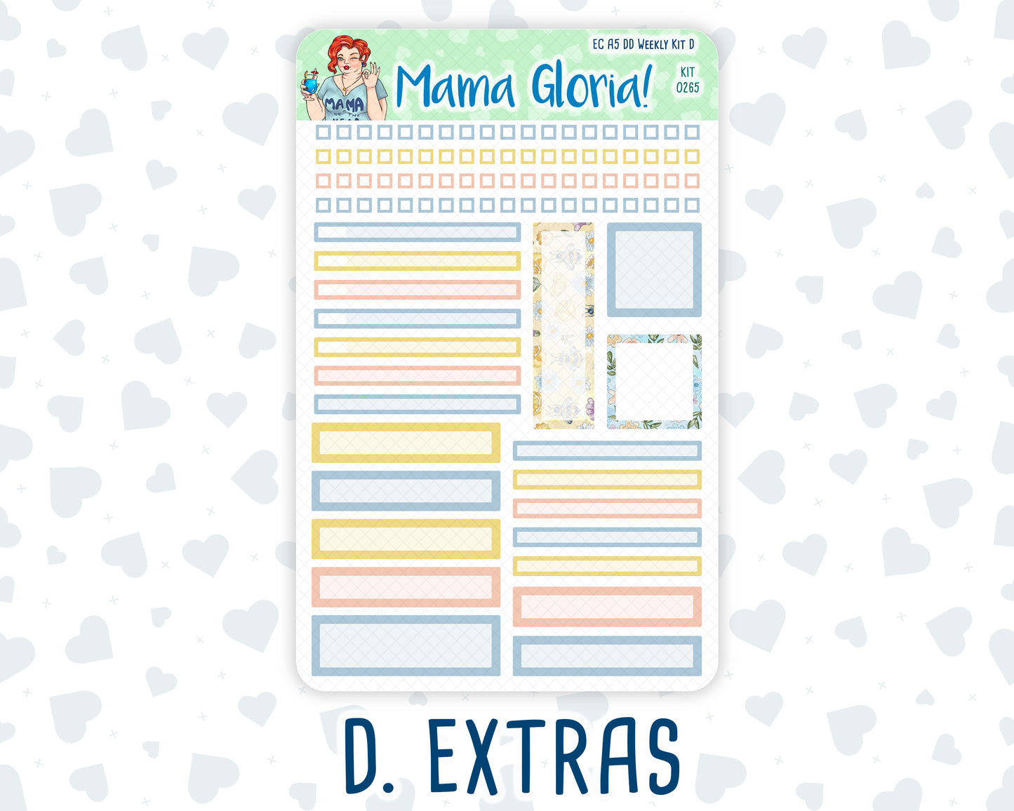 Kit 0265 - A5 - Daily Duo - Weekly Kit - May - Honeybee Sky