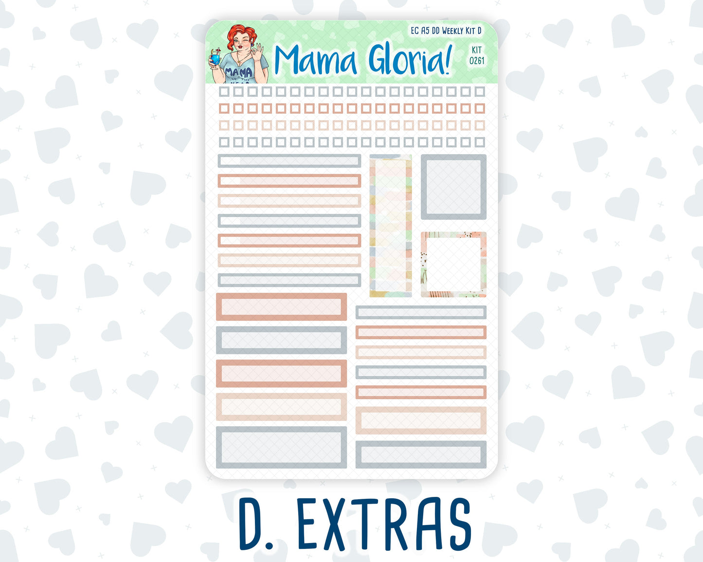 Kit 0261 - A5 - Daily Duo - Weekly Kit - April - Llama Spring