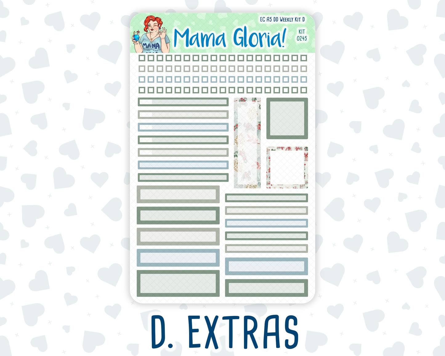 Kit 0245 - A5 - Daily Duo - Weekly Kit - December - Vintage Christmas