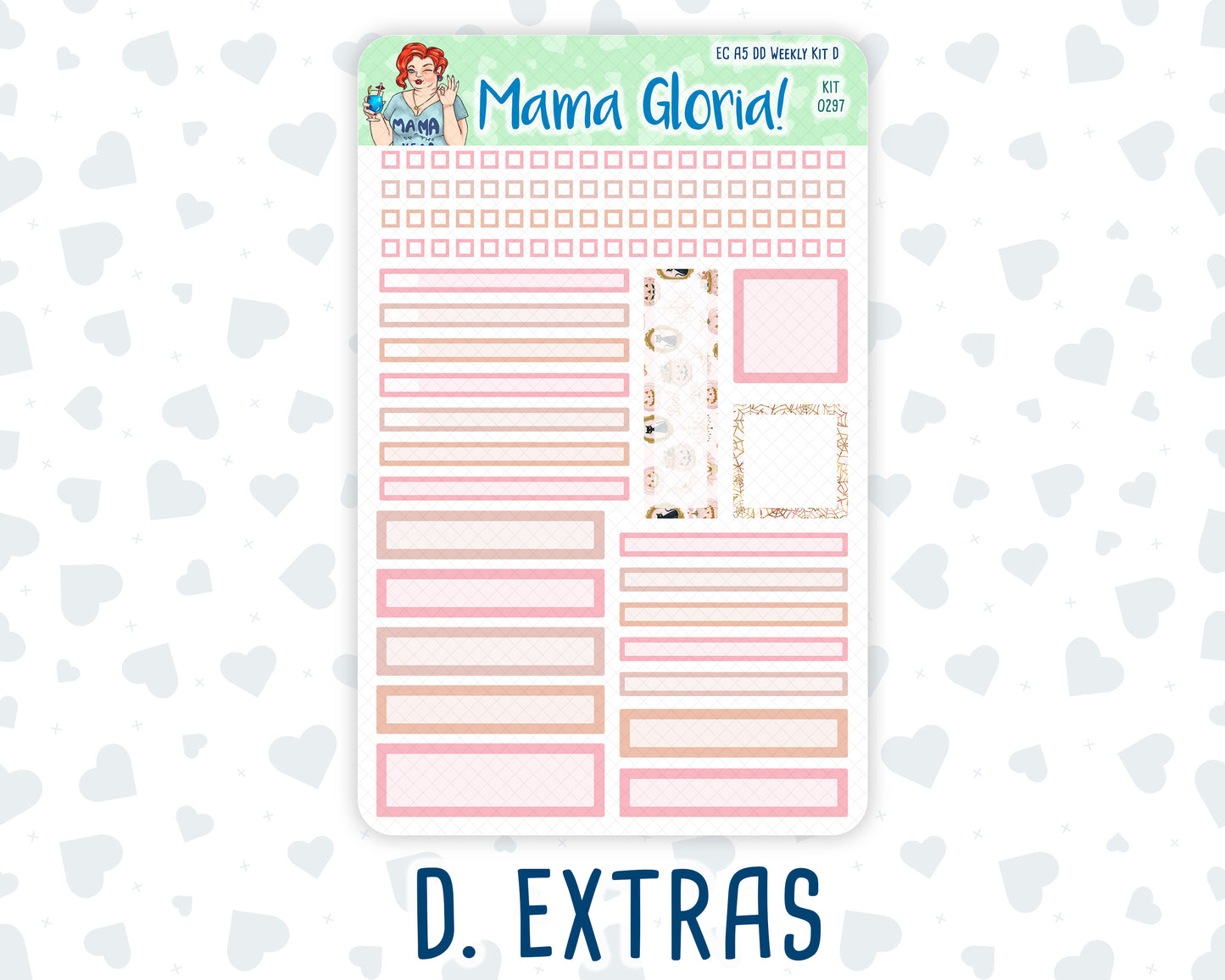 Kit 0297 - A5 - Daily Duo - Weekly Kit - October - Pink Spell