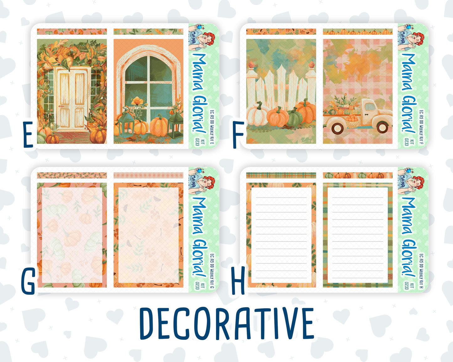 Kit 0233 - A5 - Daily Duo - Weekly Kit - September - Cinnamon Days