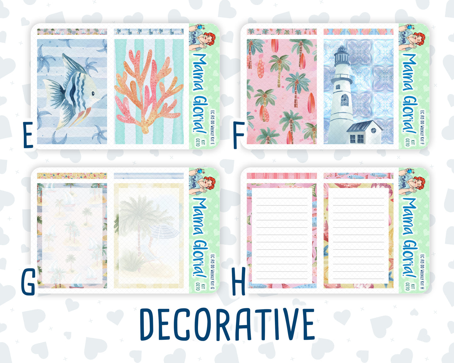 Kit 0270 - A5 - Daily Duo - Weekly Kit - June - Beachside Bliss