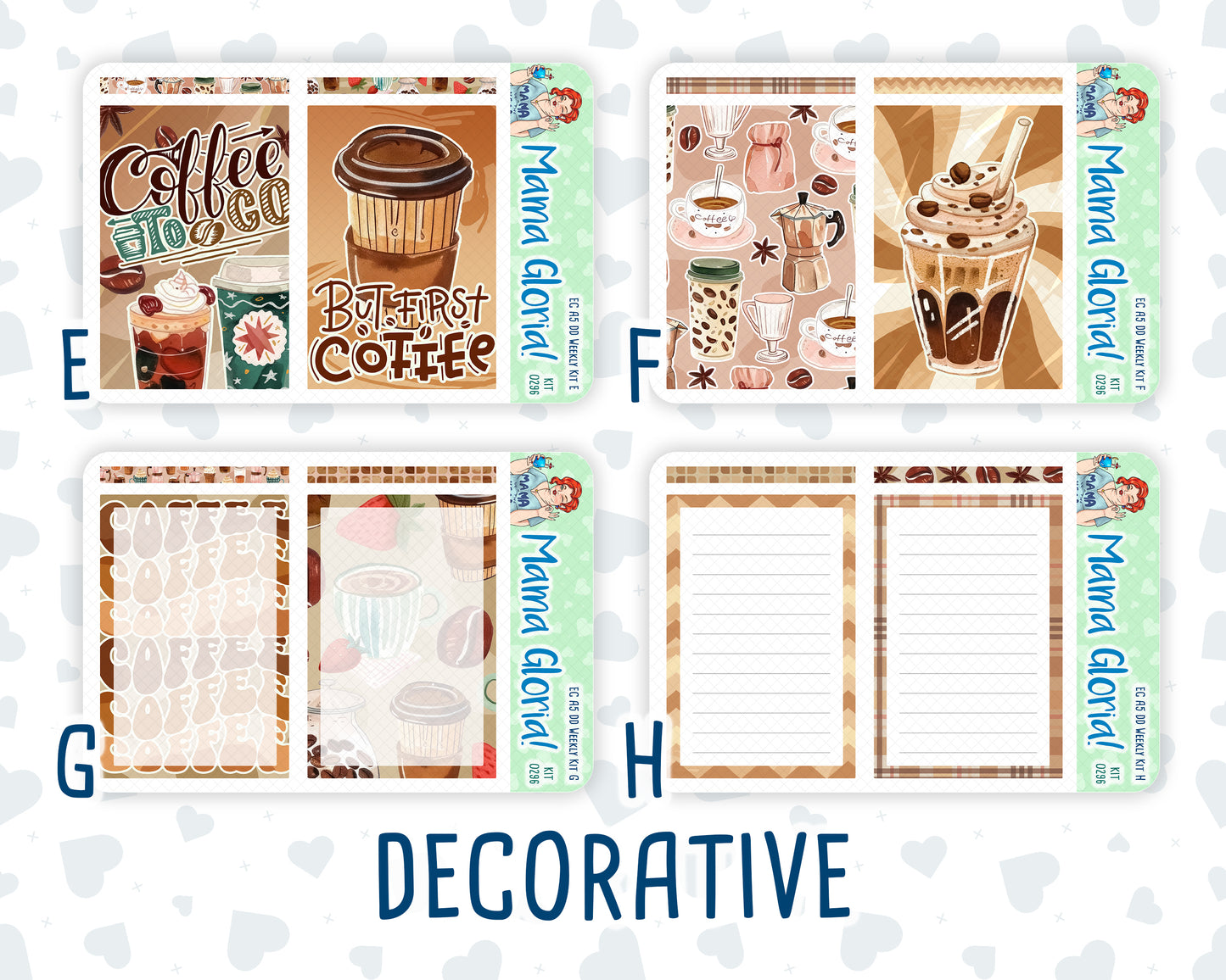 Kit 0296 - A5 - Daily Duo - Weekly Kit - September - Coffee Break