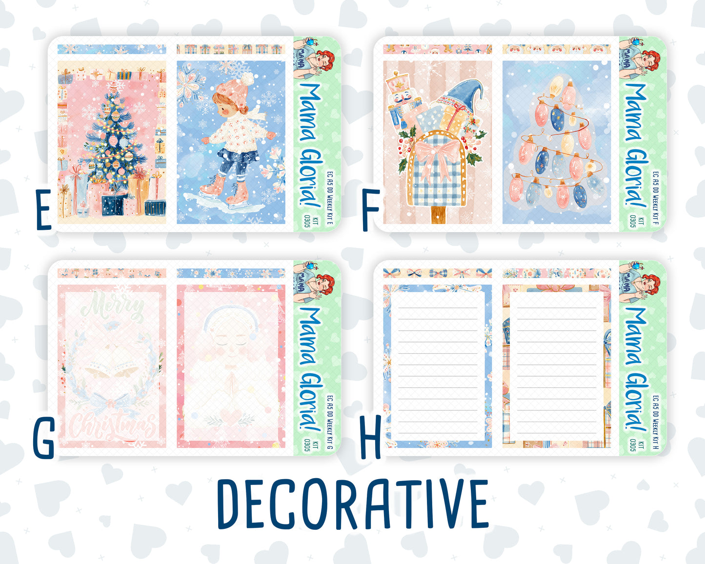 Kit 0305 - A5 - Daily Duo - Weekly Kit - December - Sugarplum Parade