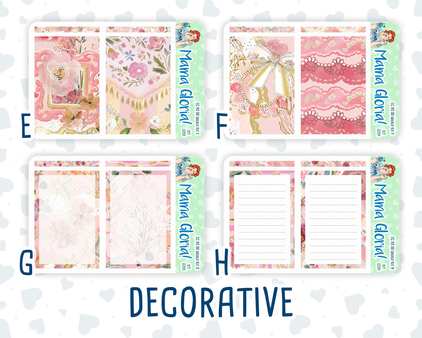 Kit 0294 - A5 - Daily Duo - Weekly Kit - September - Rosy Reveria