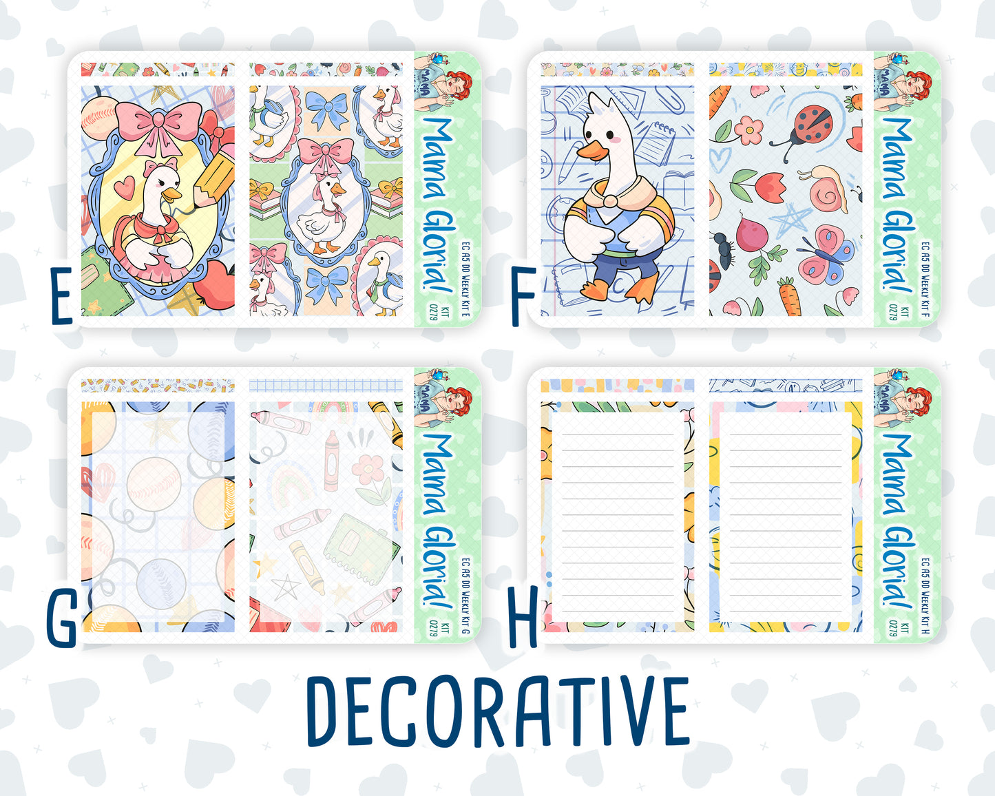 Kit 0279 - A5 - Daily Duo - Weekly Kit - August - Not Ready For School