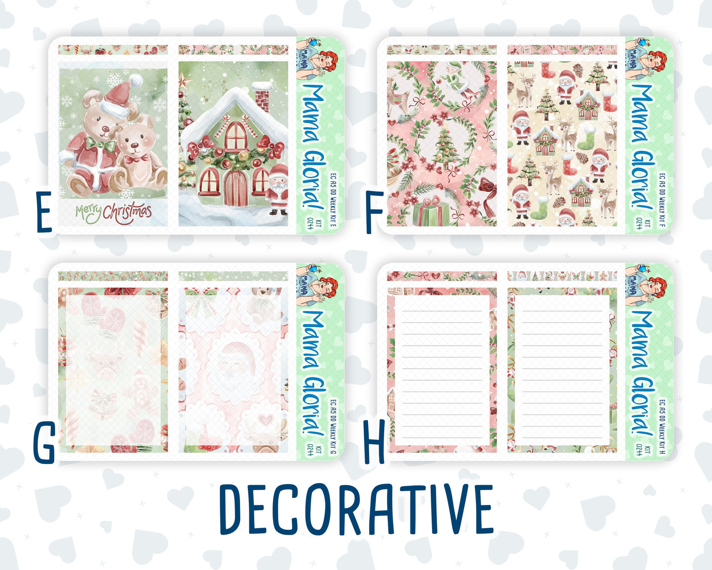 Kit 0244 - A5 - Daily Duo - Weekly Kit - December - Santas Village