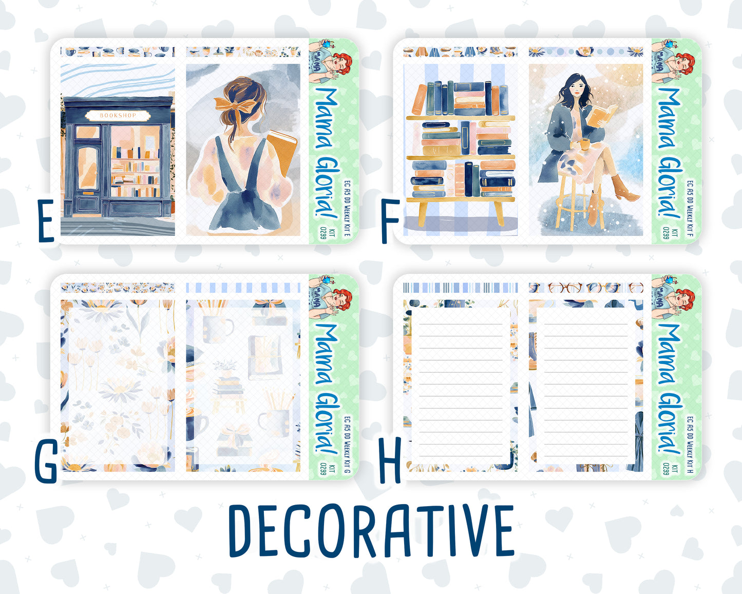 Kit 0299 - A5 - Daily Duo - Weekly Kit - October - Book Nook