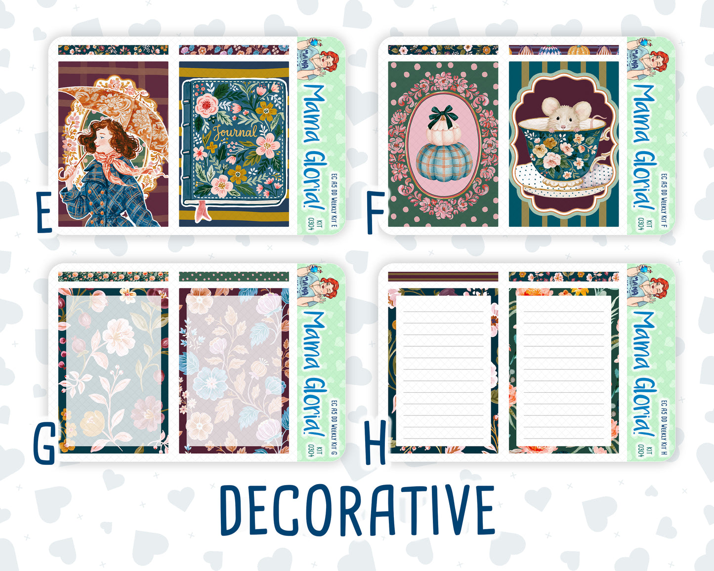 Kit 0304 - A5 - Daily Duo - Weekly Kit - November - Autumn In Bloom