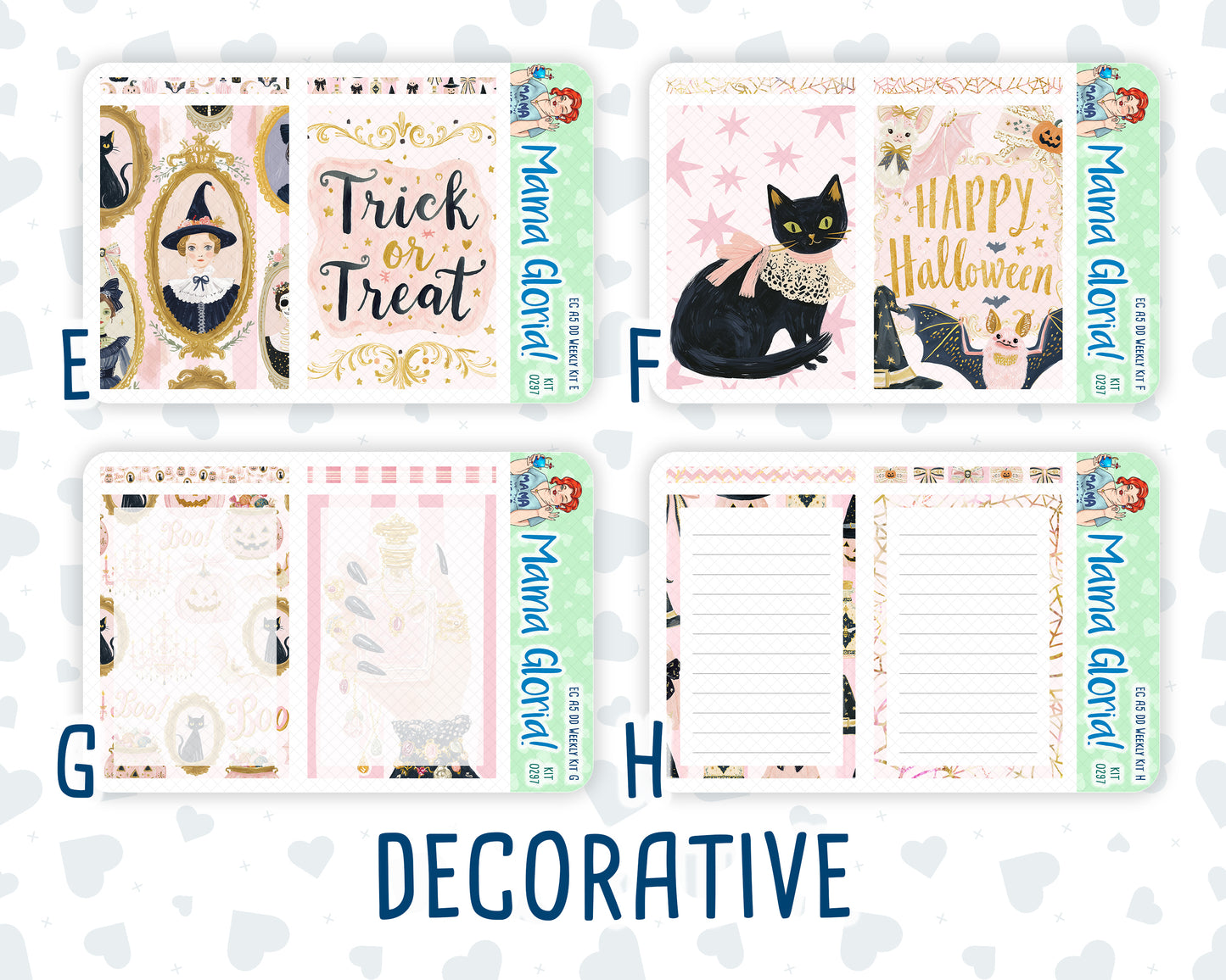 Kit 0297 - A5 - Daily Duo - Weekly Kit - October - Pink Spell