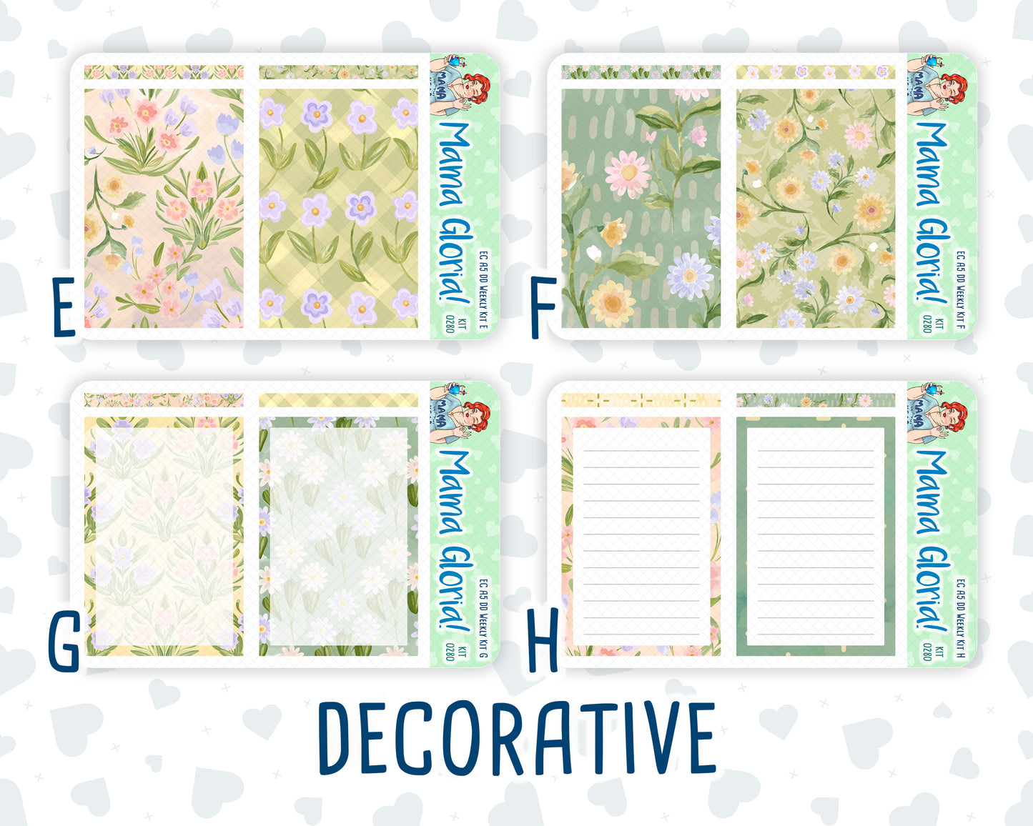 Kit 0280 - A5 - Daily Duo - Weekly Kit - Half Past Six In August