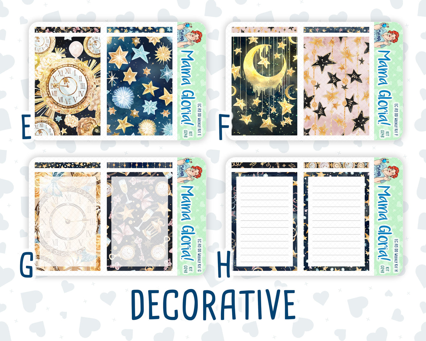 Kit 0248 - A5 - Daily Duo - Weekly Kit - January - Midnight Countdown