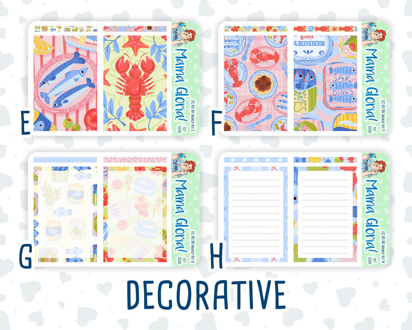 Kit 0269 - A5 - Daily Duo - Weekly Kit - June - Dolce Mare