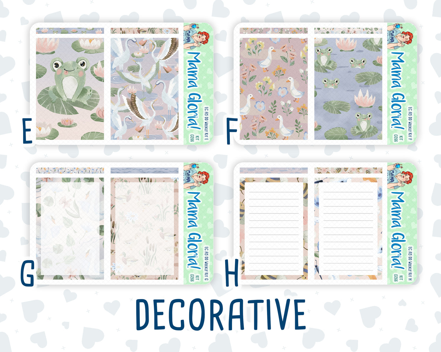 Kit 0266 - A5 - Daily Duo - Weekly Kit - May - Froggy Lake Picnic