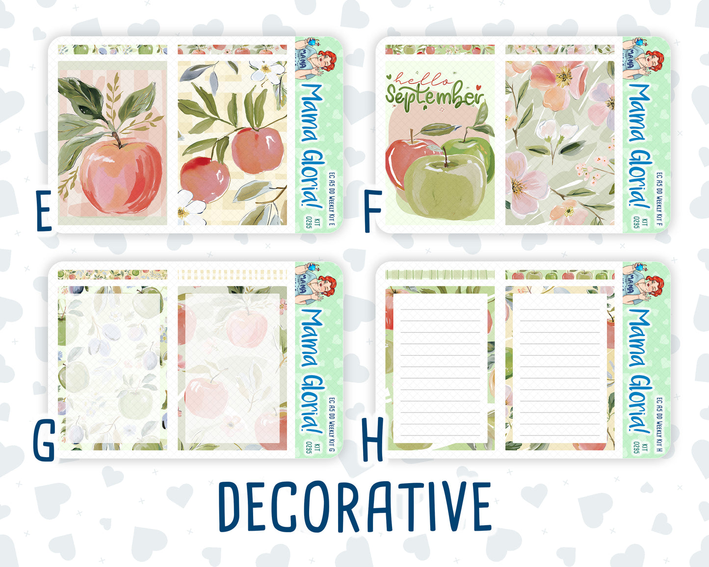 Kit 0295 - A5 - Daily Duo - Weekly Kit - September - Apple Harvest