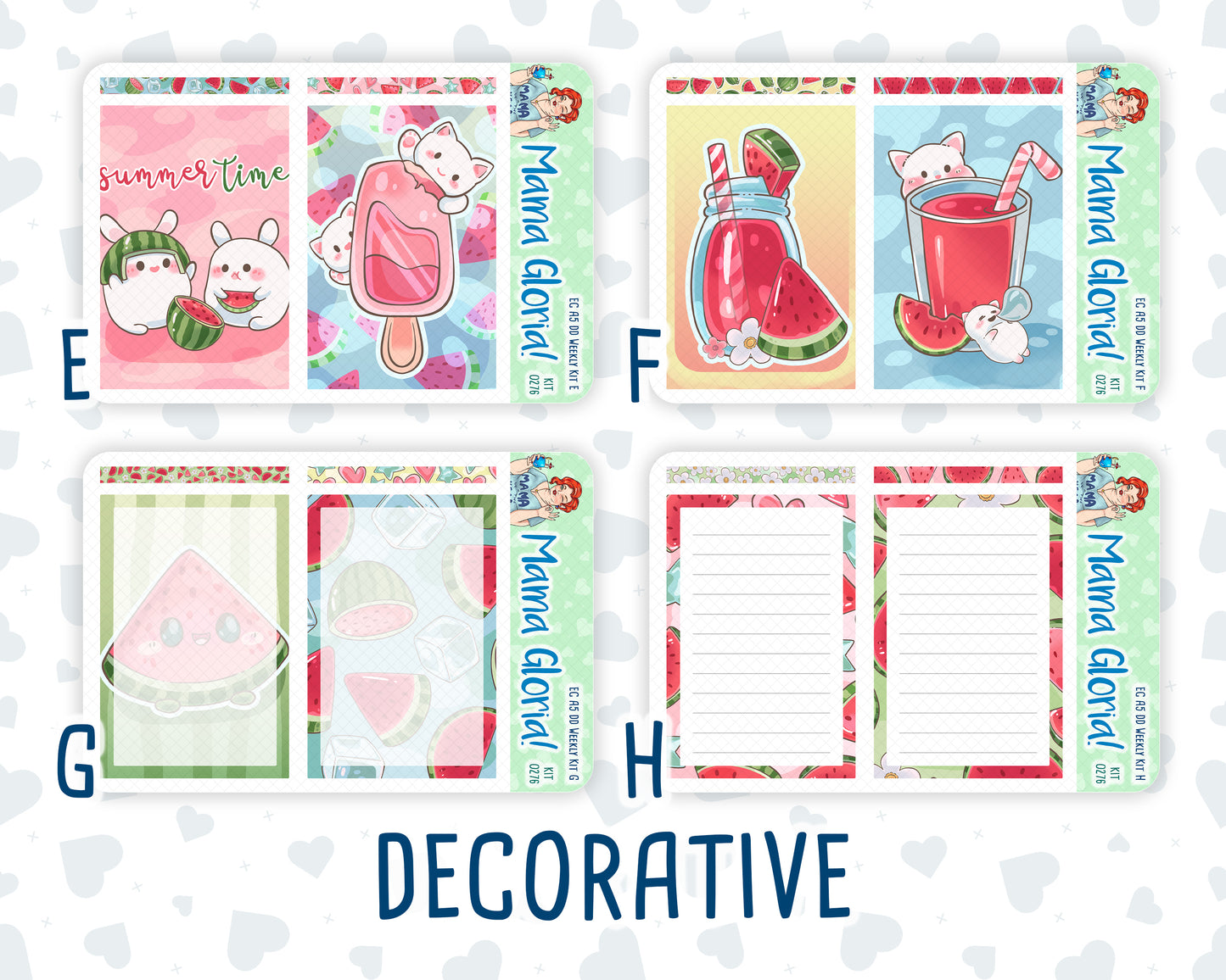 Kit 0276 - A5 - Daily Duo - Weekly Kit - July - Melon Crush