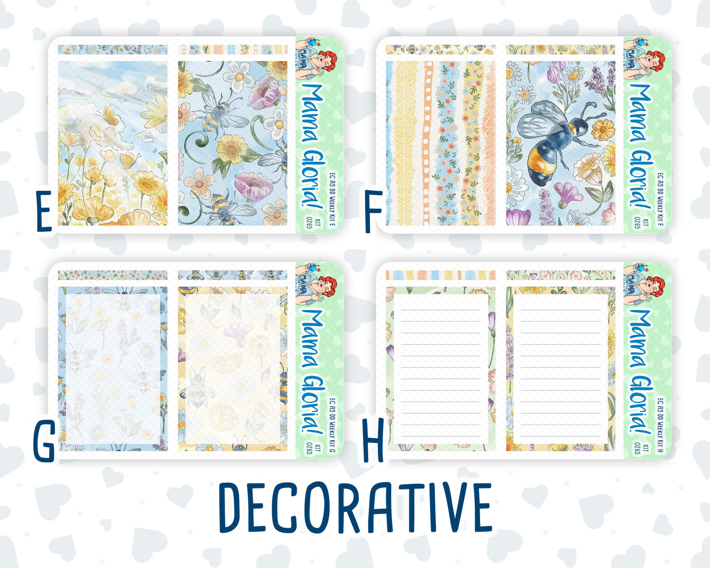 Kit 0265 - A5 - Daily Duo - Weekly Kit - May - Honeybee Sky