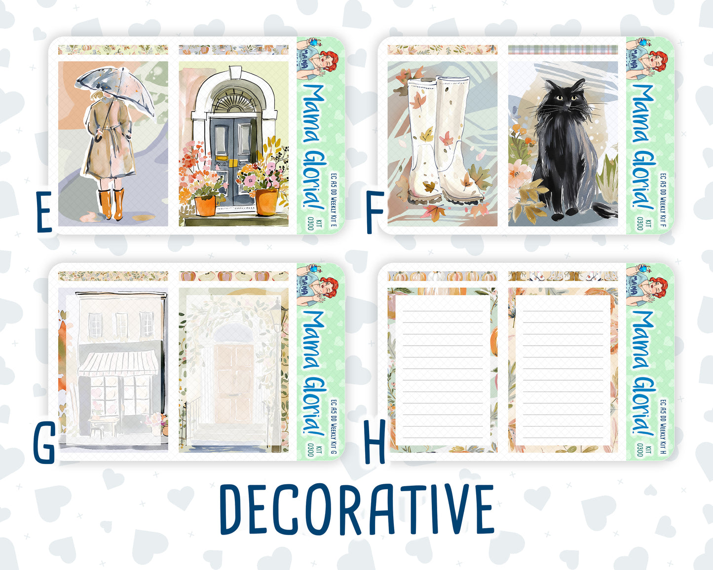 Kit 0300 - A5 - Daily Duo - Weekly Kit - October - Autumn Stroll