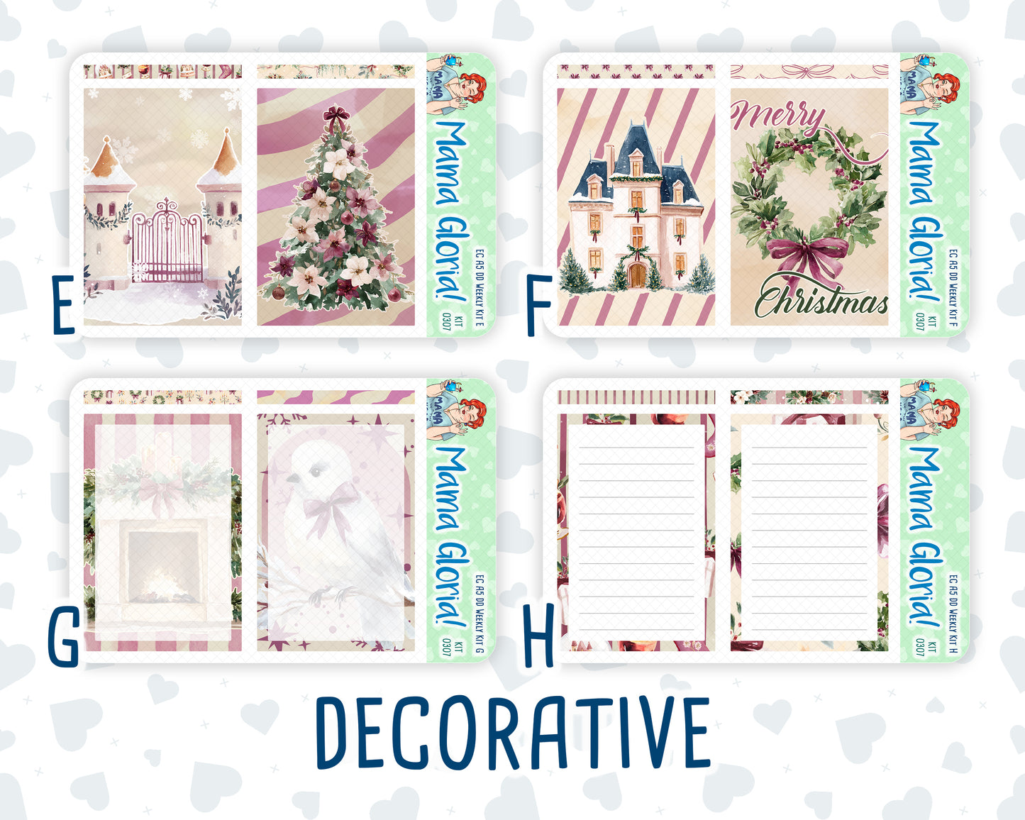 Kit 0307 - A5 - Daily Duo - Weekly Kit - December - Velvet Hearth