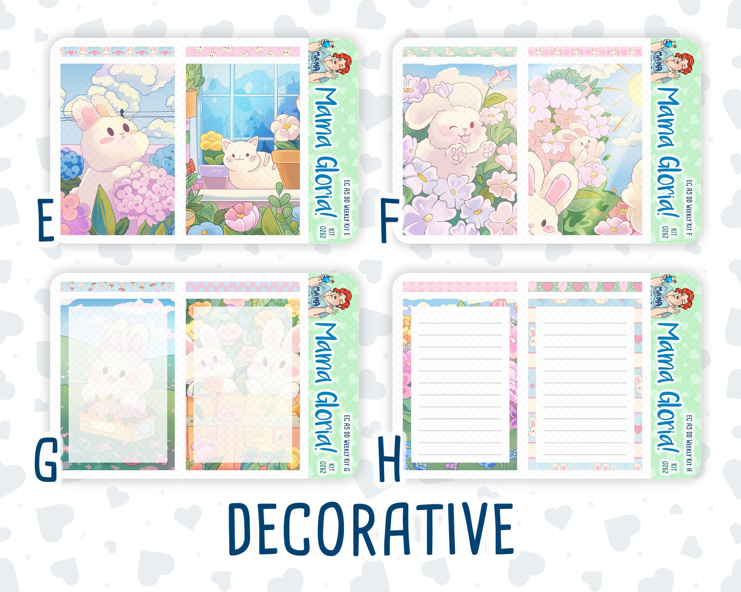Kit 0262 - A5 - Daily Duo - Weekly Kit - April - Spring Puffs