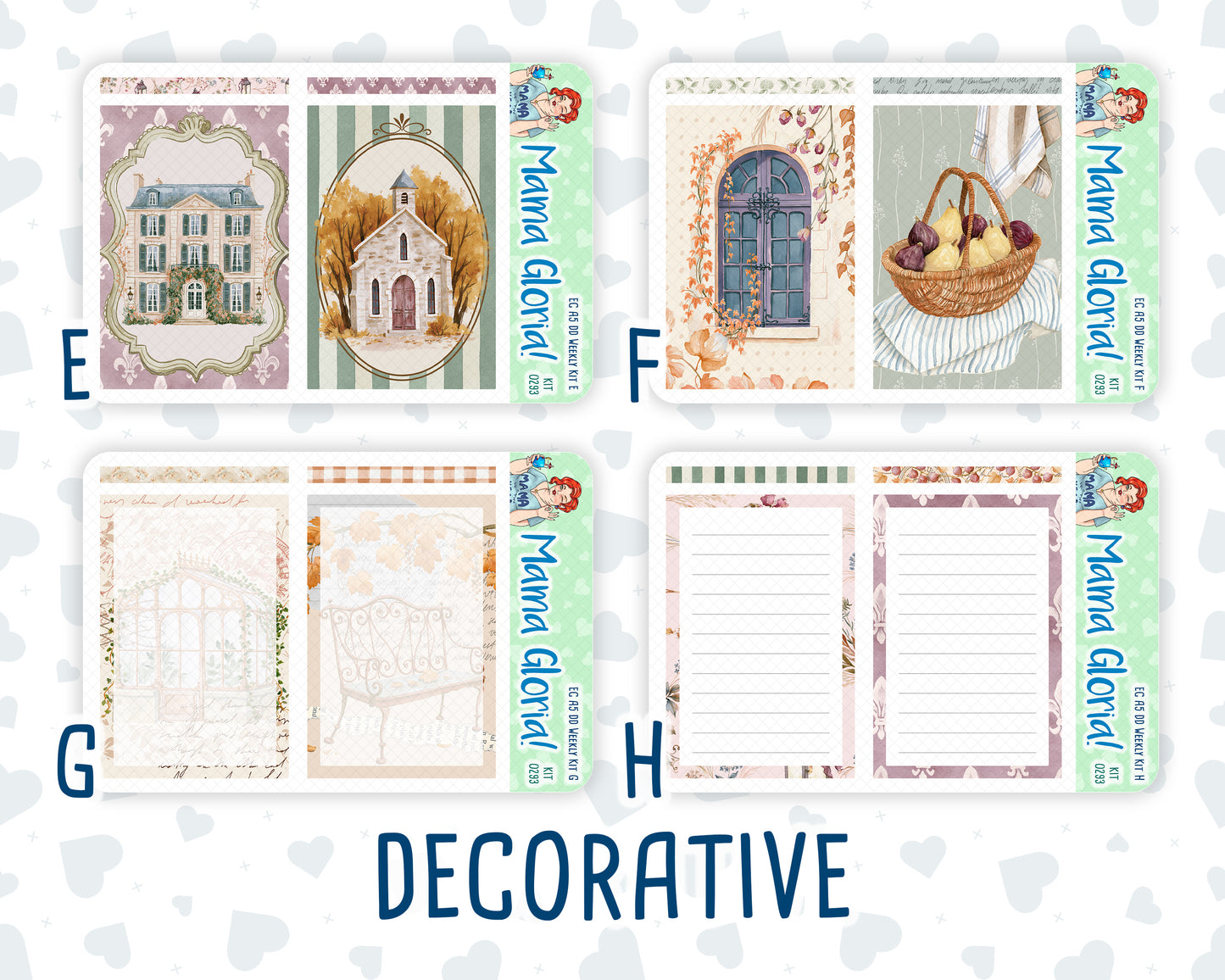 Kit 0293 - A5 - Daily Duo - Weekly Kit - September - Fleur de Provence