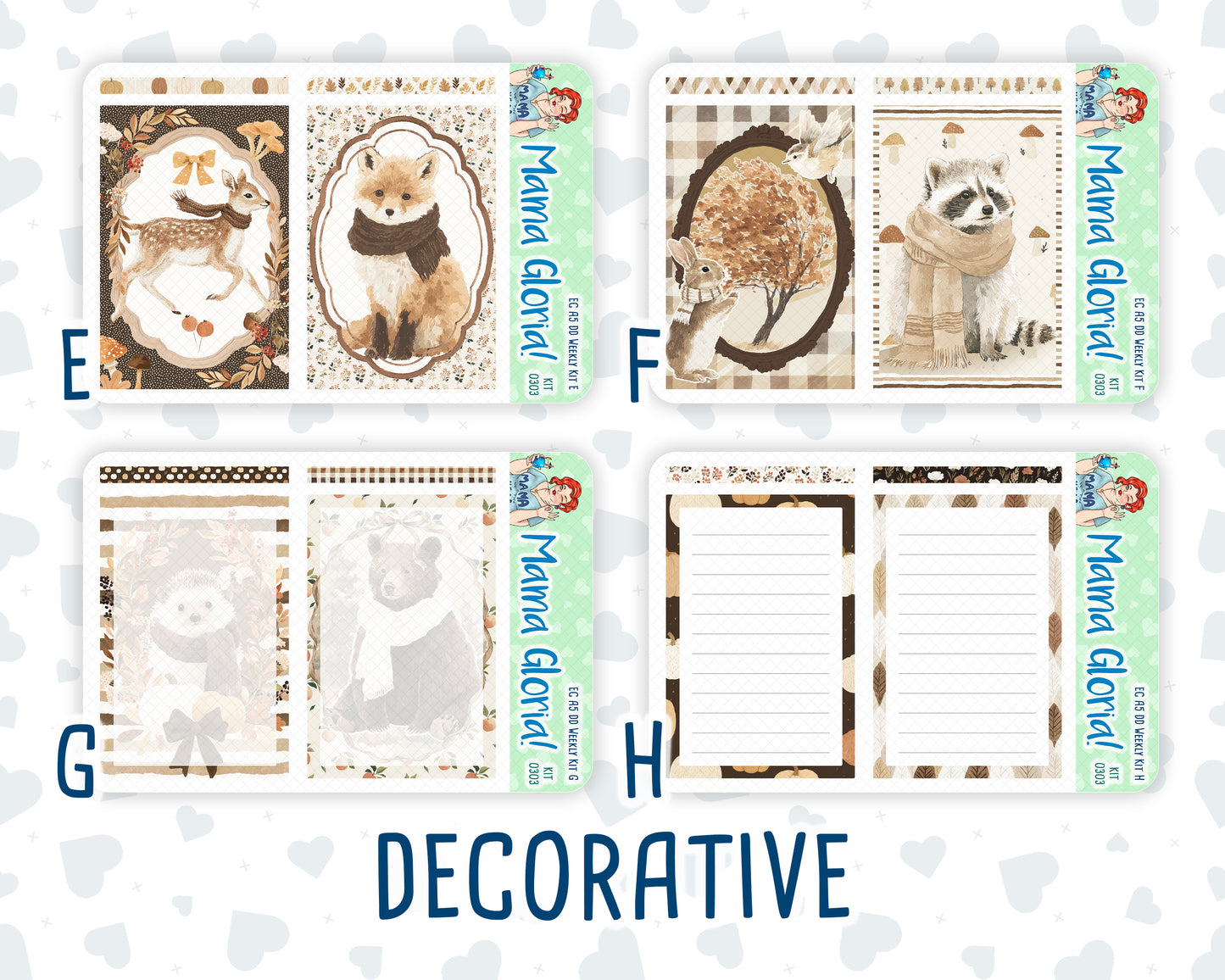 Kit 0303 - A5 - Daily Duo - Weekly Kit - November - Into The Woods