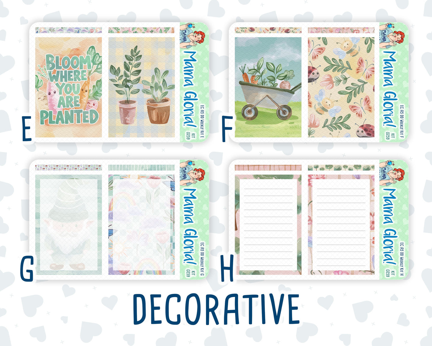 Kit 0259 - A5 - Daily Duo - Weekly Kit - March - Spring Garden Chores