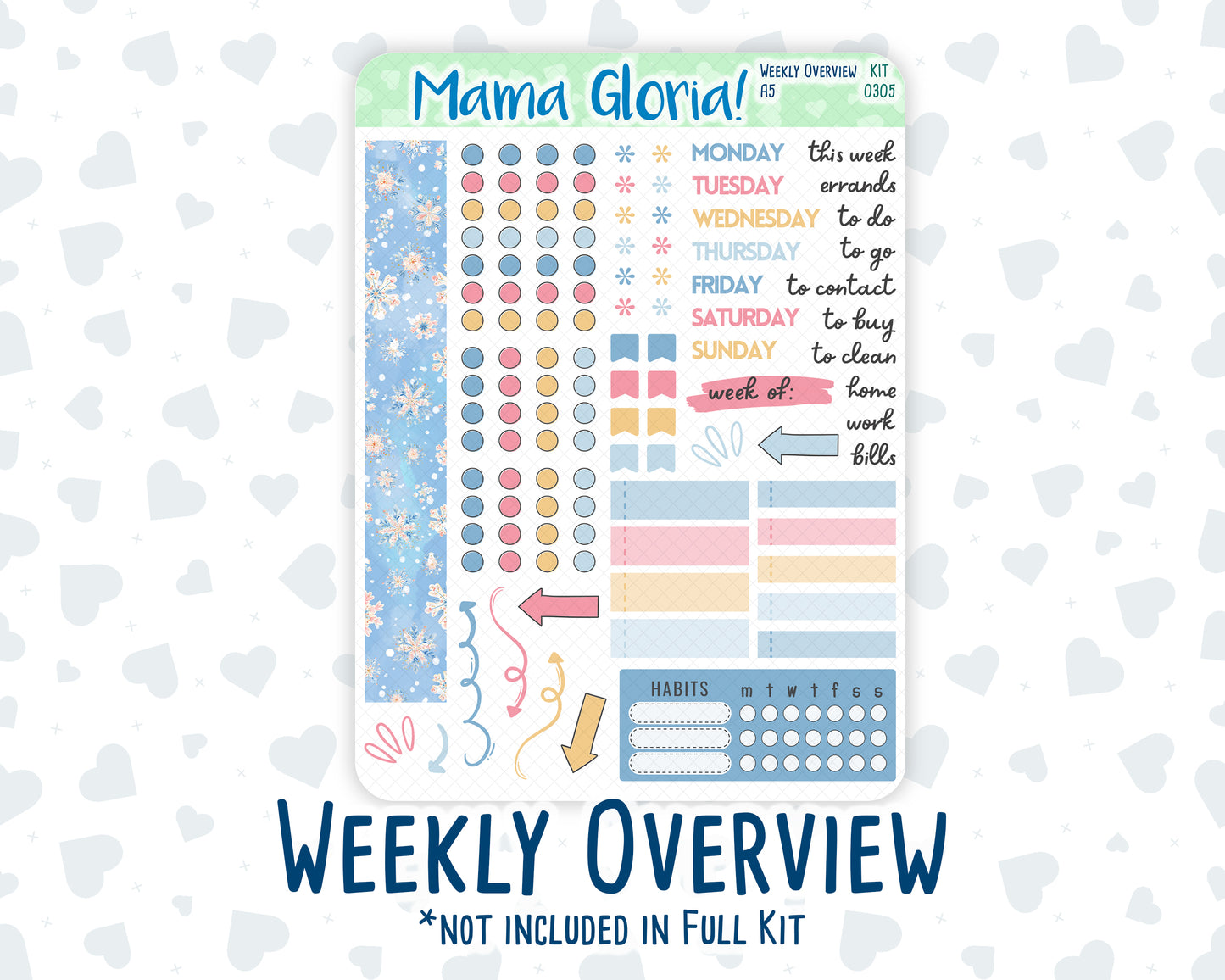Kit 0305 - A5 - Daily Duo - Weekly Kit - December - Sugarplum Parade