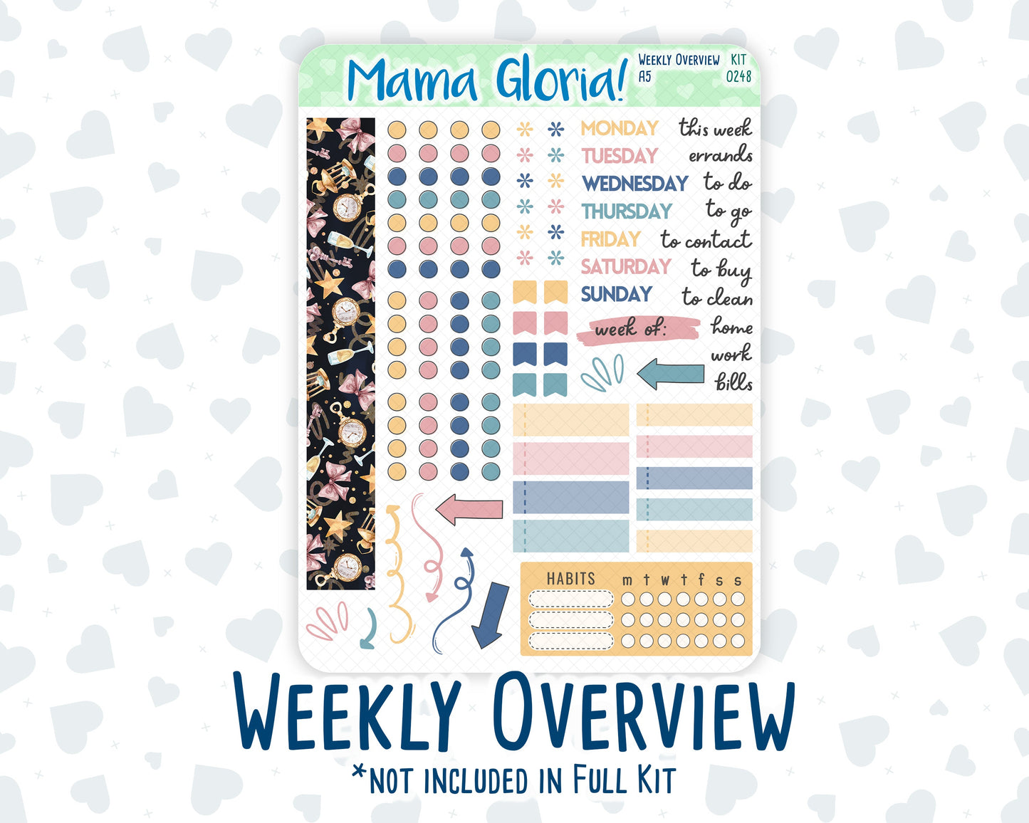 Kit 0248 - A5 - Daily Duo - Weekly Kit - January - Midnight Countdown