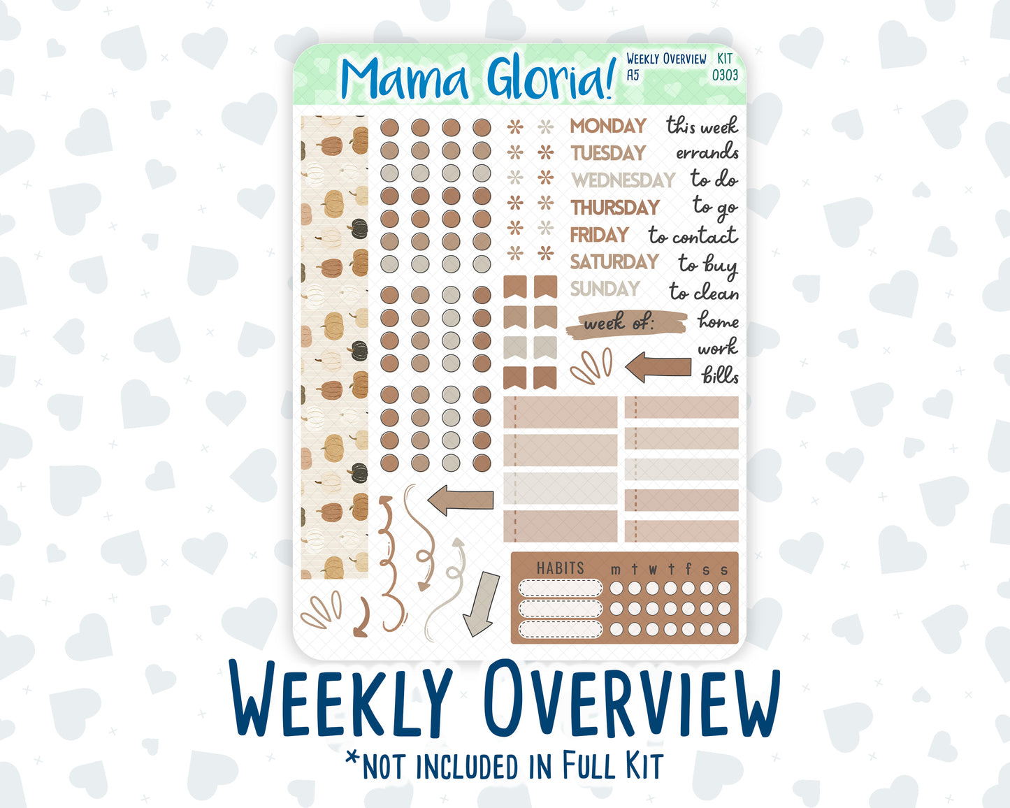 Kit 0303 - A5 - Daily Duo - Weekly Kit - November - Into The Woods