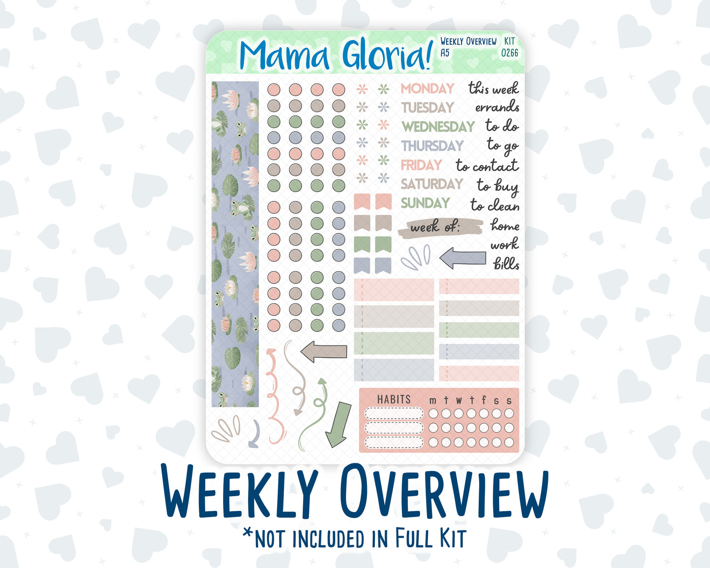 Kit 0266 - A5 - Daily Duo - Weekly Kit - May - Froggy Lake Picnic