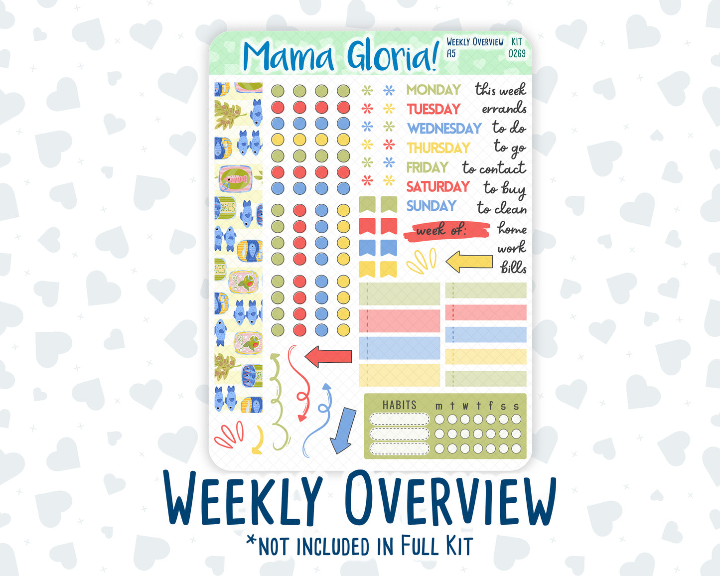 Kit 0269 - A5 - Daily Duo - Weekly Kit - June - Dolce Mare