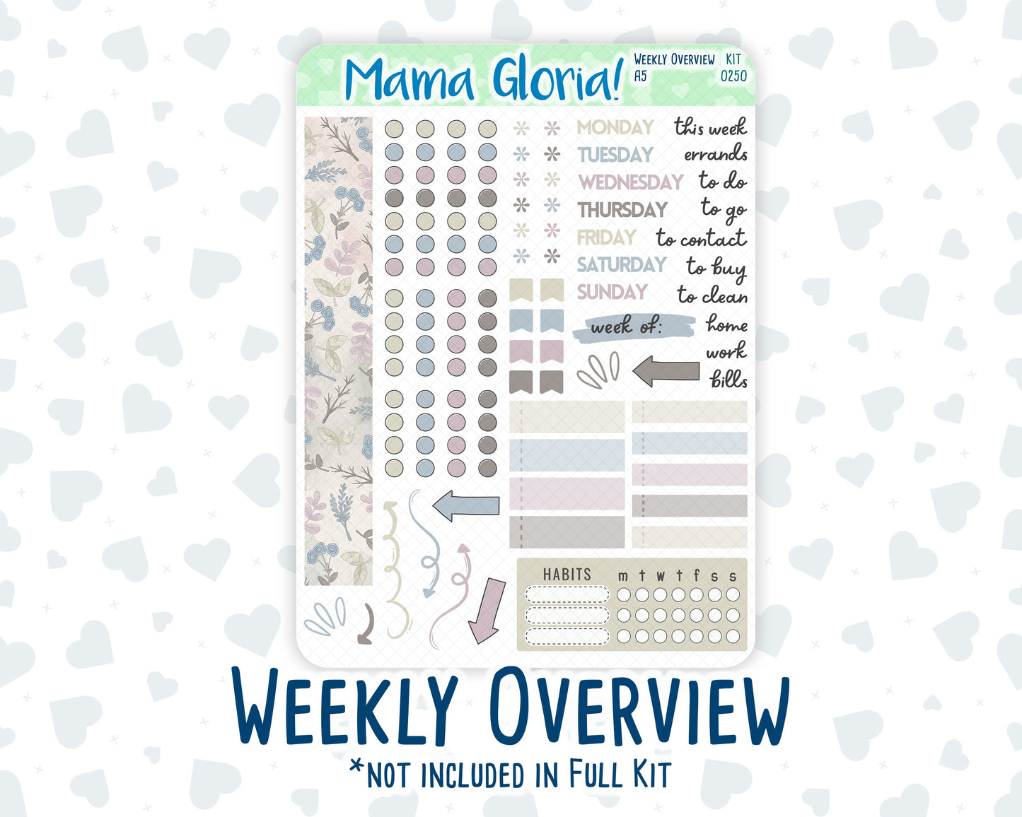 Kit 0250 - A5 - Daily Duo - Weekly Kit - Quiet January
