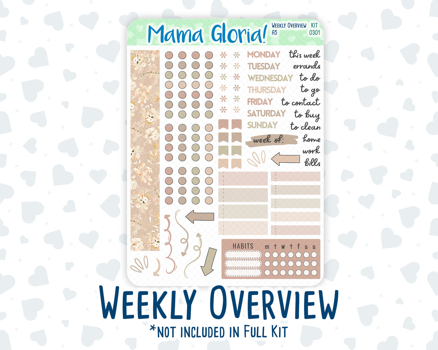 Kit 0301 - A5 - Daily Duo - Weekly Kit - November - Sunday Comfort