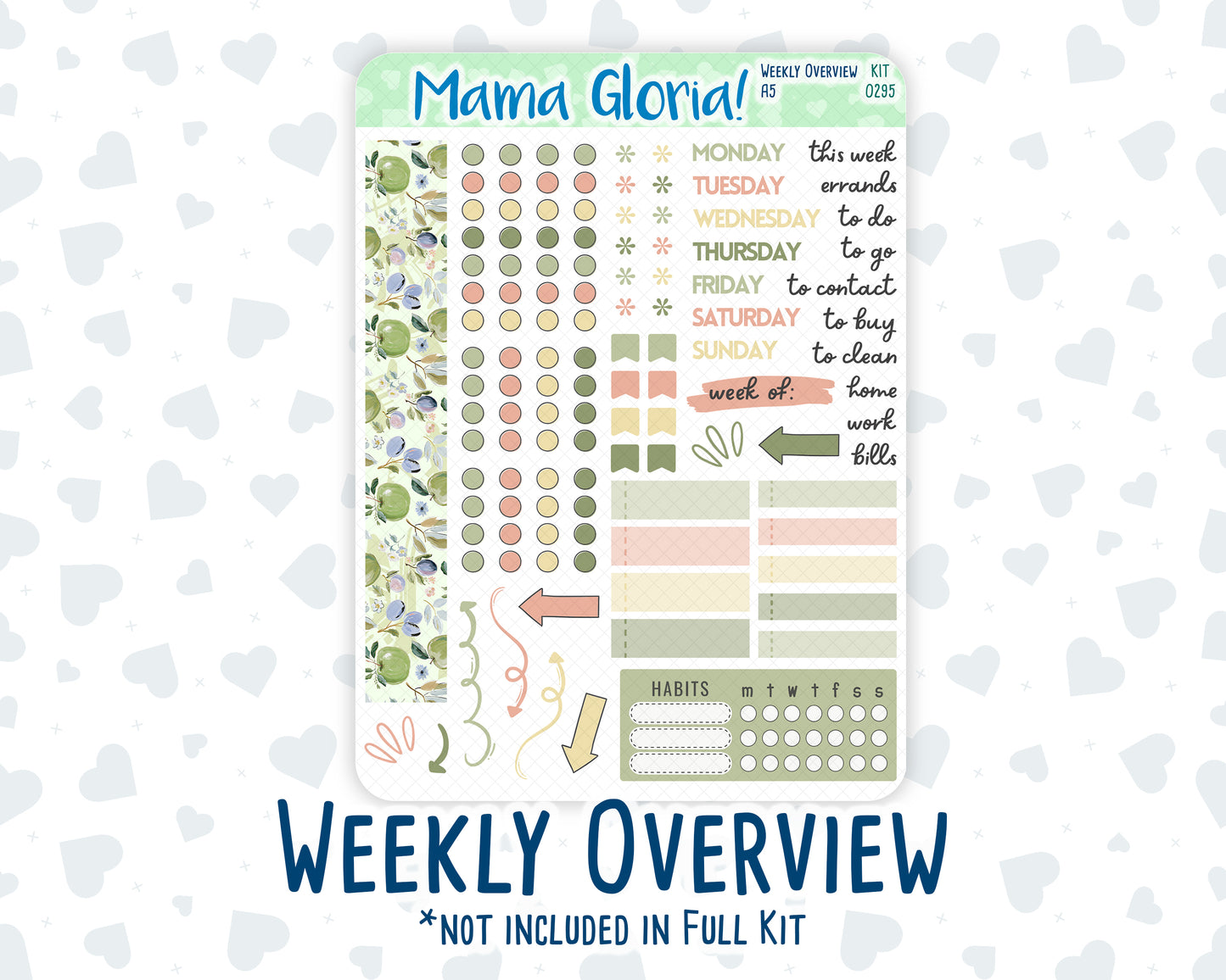 Kit 0295 - A5 - Daily Duo - Weekly Kit - September - Apple Harvest