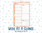 Kit 0278 - A5 - Daily Duo - Weekly Kit - August - Oops, All Peaches