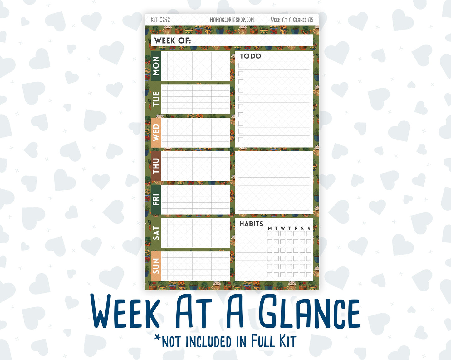 Kit 0242 - A5 - Daily Duo - Weekly Kit - November - Cottage Autumn