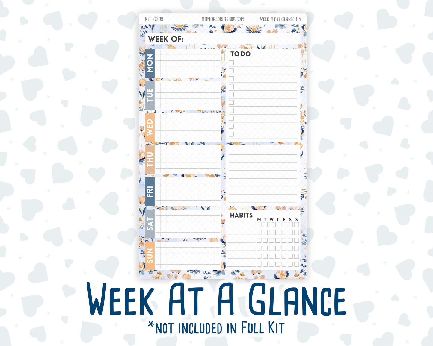 Kit 0299 - A5 - Daily Duo - Weekly Kit - October - Book Nook