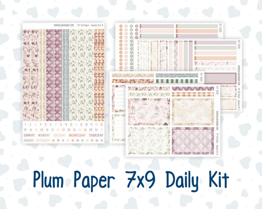 Kit 0293 - 7x9 - Plum Paper Daily - Weekly Kit - September - Fleur de Provence
