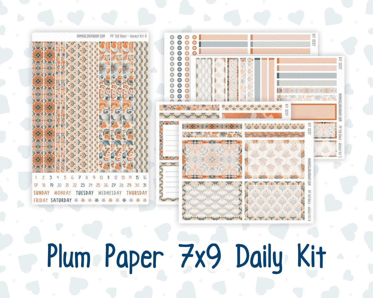 Kit 0237 - 7x9 - Plum Paper Daily - Weekly Kit - October - Forest Folk