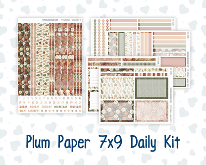 Kit 0298 - 7x9 - Plum Paper Daily - Weekly Kit - October - Velvet Bloom