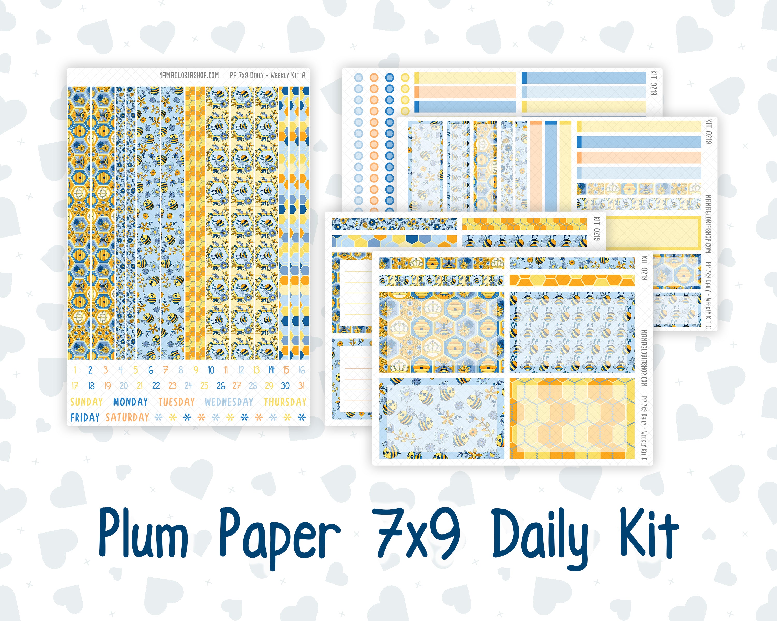 Kit 0219- 7x9 Plum Paper Daily - Bee's Business- Planner - May ...